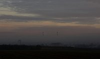 Nebel, Vollmond und Sonnenaufgang am 26.12.2015