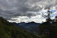 Blick zurück zum Schwarzauer Gippel und Obersberg