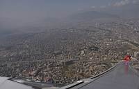 Flug nach Hause - Blick auf Kathmandu