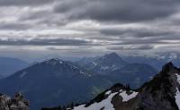 Ein Stück weiter oben ist schon mehr zu sehen - Grimming, Bosruck und Totes Gebirge